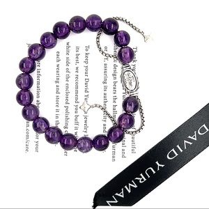 David Yurman 8 mm Spiritual Beads Bracelet
Amethyst Purple Adjustable DY Women